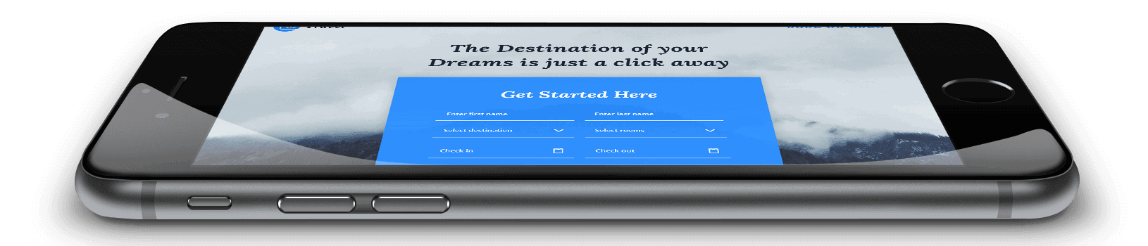 Landing page - mobile view
