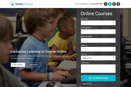 Online Education Responsive Landing Page Theme