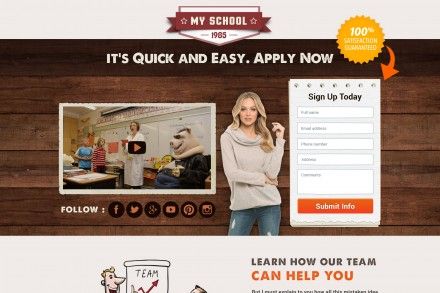 Online Education And Courses Landing Page