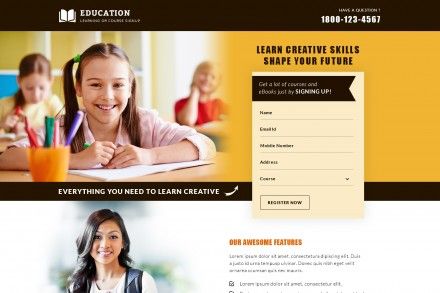 Online Career And Education Landing Page Designs