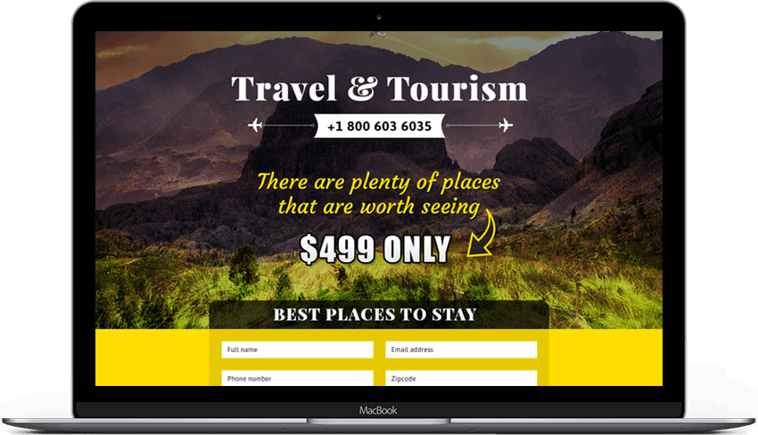 Explore Travel Tourism Landing Page Design 