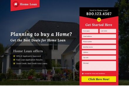 Home Loan Landing Page Design