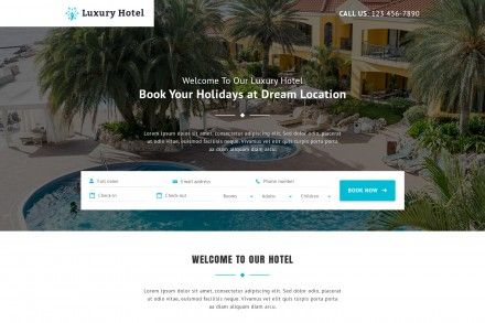 Luxury Hotel Landing Page Theme