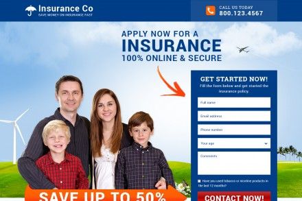 Responsive Life Insurance Landing Page Designs