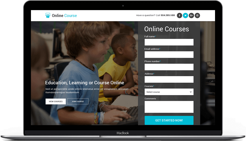 Online Education Responsive Landing Page Theme 