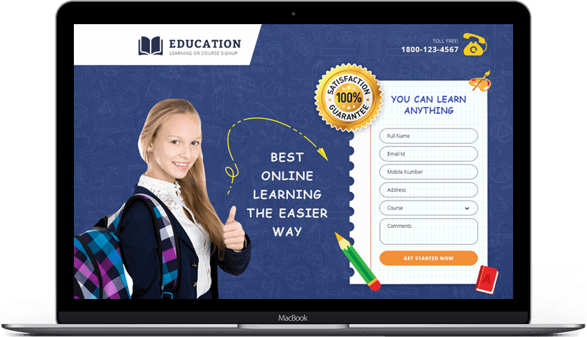 Online Kids Educational Website Landing Page 