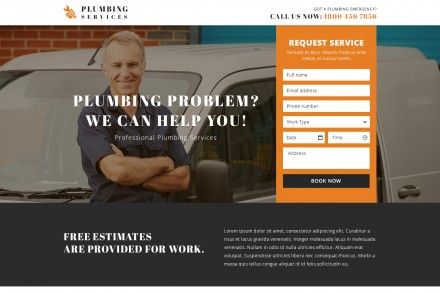 Professional Plumbing Services Landing Page