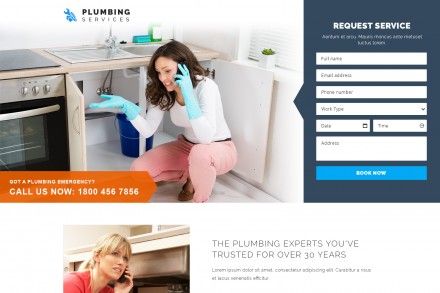 Emergency Plumbing Services Responsive Landing Page