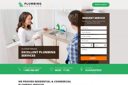 Quick Solution Plumbing Services Landing Page Template