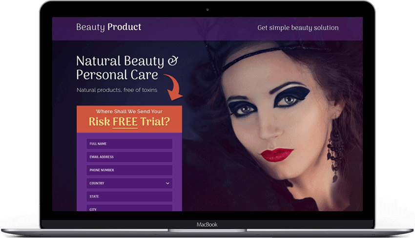 Responsive Beauty Personal Care Landing Page 