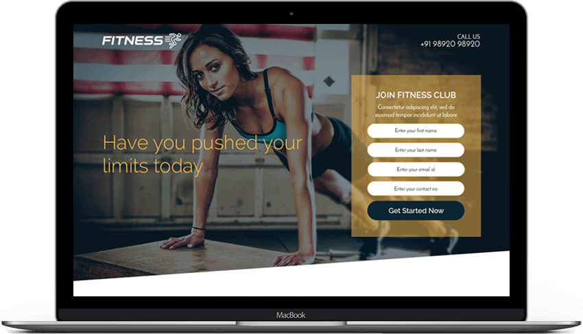 Responsive Fitness Landing Page Template 