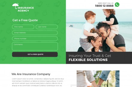 Exclusive Insurance Agency Landing Page Template