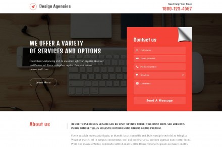 Web Design Agencies Landing Page Template